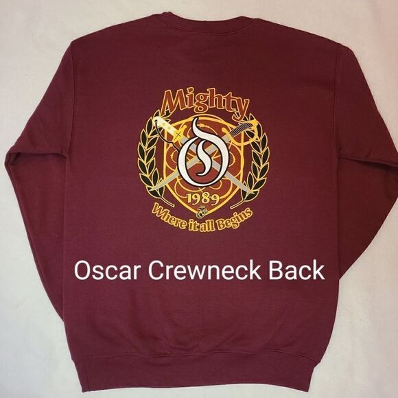 Marine Corps 4th Battalion Oscar Company Logo Burgundy Crewneck Sweater - Picture 1 of 5